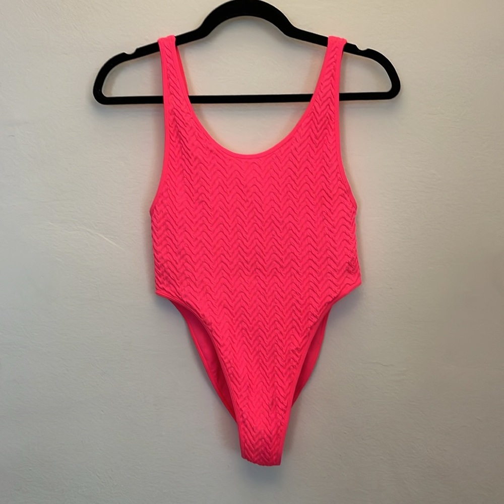 Urban Outfitters Super High Waisted Fluorescent One Piece